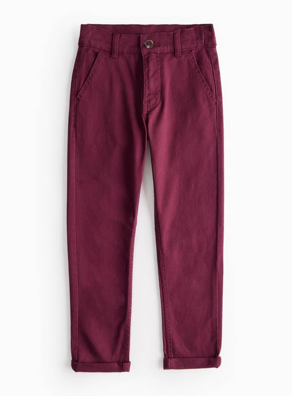 Dark Red Classic Chino Trousers  10 years